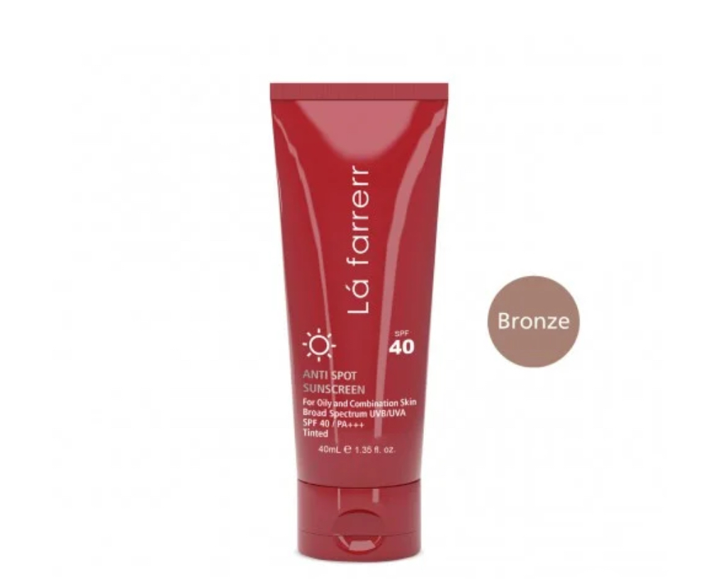 کرم ضد آفتاب رنگی مخصوص پوست های چرب لافارر رنگ برنز(Bronze) SPF40