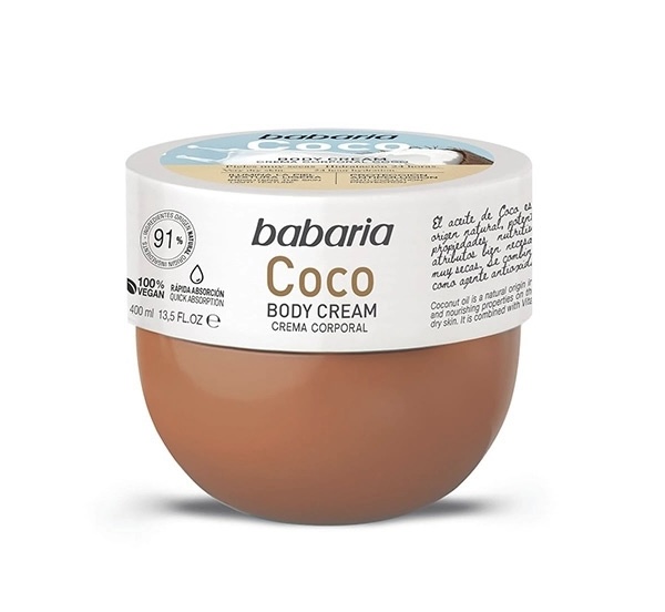 کرم مرطوب کننده بدن باباریا مدل coco حجم 400 میلی لیتر