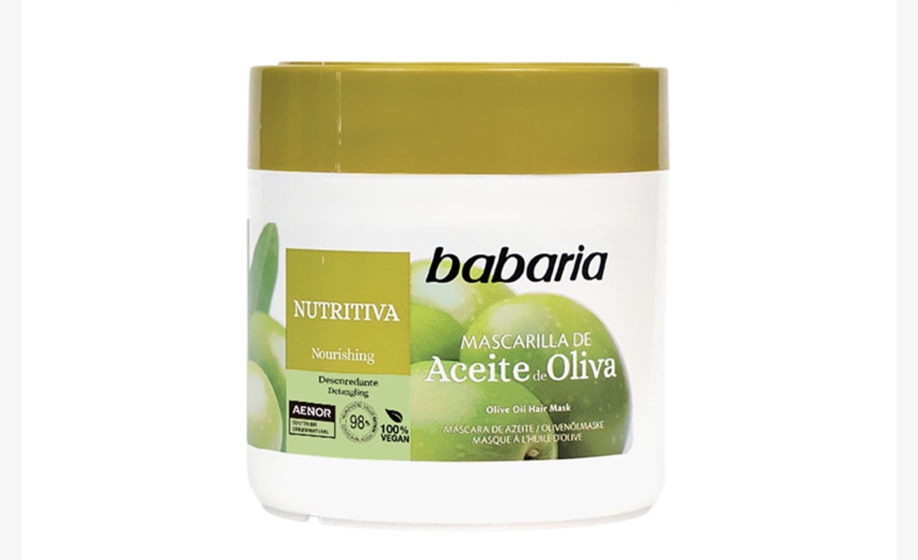 ماسک مو مغذی باباریا حاوی روغن زیتون ۴۰۰ میل مدل aceite & olivia