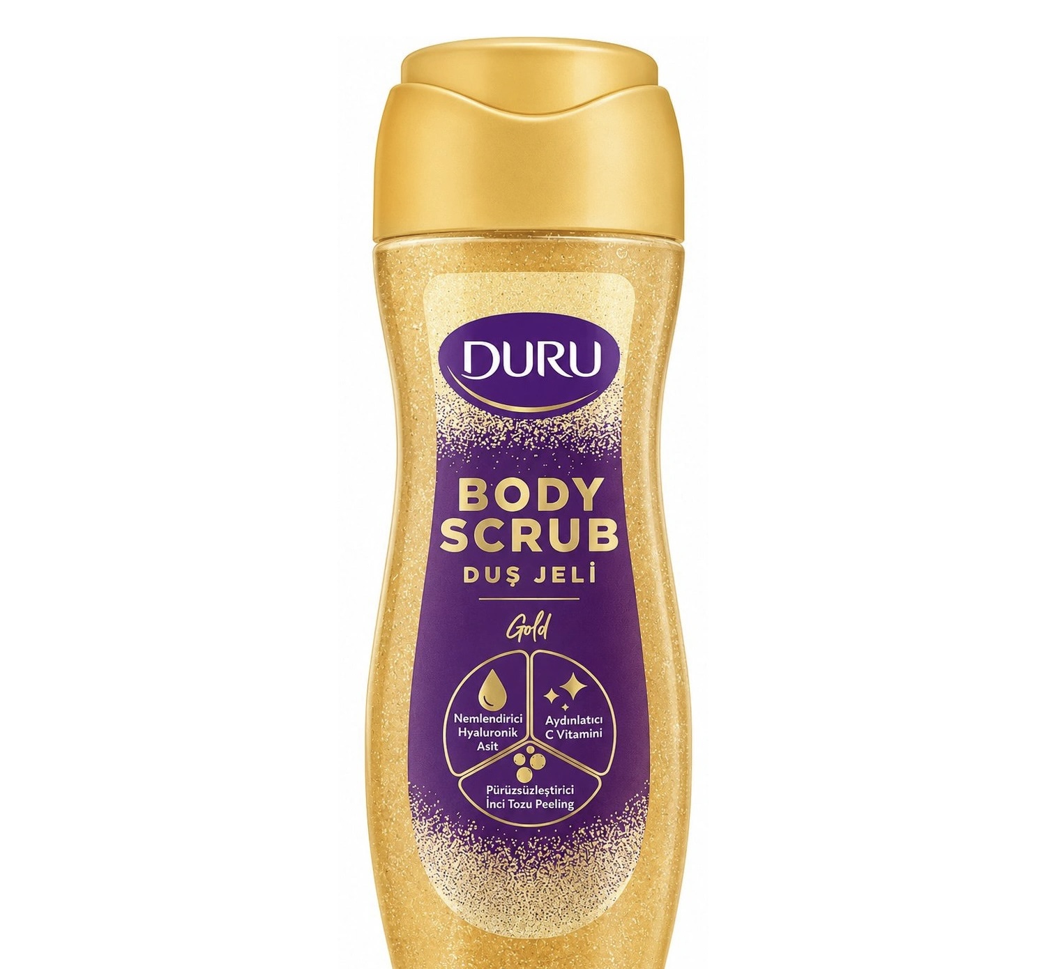 شامپو بدن اسکراب دار و معطر دورو duru مدل Gold حجم ۴۵۰ میل